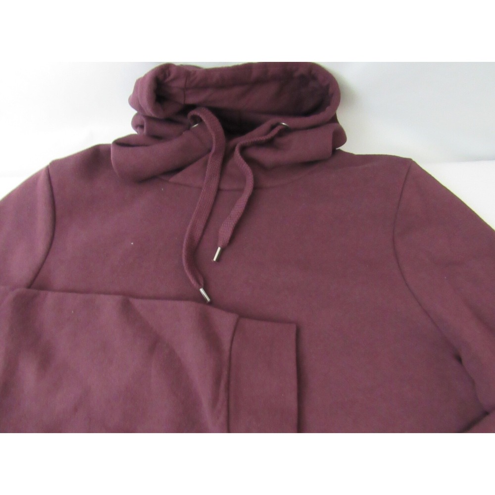 21 Men Burgundy Red Solid High Neck Sweatshirt Size S